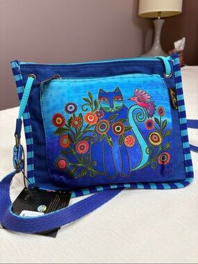 Laurel Burch Cats Crossbody Bag - brand new